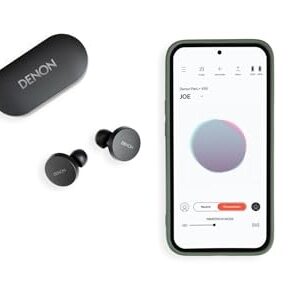 Denon PerL Pro True Wireless Earbuds - Adaptive Active Noise Cancelling, Personalized Sound with Masimo Adaptive Acoustic Technology, Spatial Audio, 32Hr-Battery Life, Wireless Charging, Black