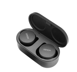 Denon PerL Pro True Wireless Earbuds - Adaptive Active Noise Cancelling, Personalized Sound with Masimo Adaptive Acoustic Technology, Spatial Audio, 32Hr-Battery Life, Wireless Charging, Black