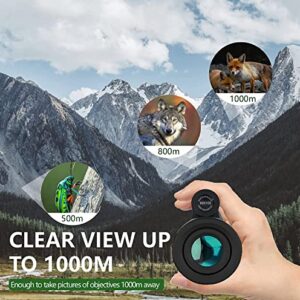 80x100 Monocular-Telescope for Adults High Powered Compact Monoculars with Smartphone Holder & Tripod, BAK4 Prism for Stargazing Hunting Hiking Travel Bird Watching Camping Wildlife Scenery