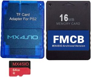 rgeek ps2 fmcb memory card mx4iso sio2sd tf card adapter with 64g tf card for sony playstation 2 ps2 all versions