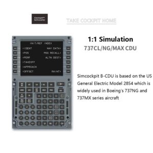 AJIC Flight Simulator Controls, FMC CDU FLU Panel, Cockpit Simulator Airplane, Flight Simulators 1: 1 Color TFT Screen, Plug & Play