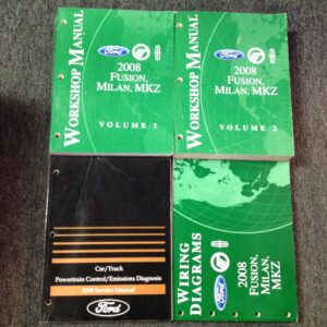 2008 Ford Fusion Lincoln MKZ Milan Service Shop Repair Manual Set W PCED & EWD