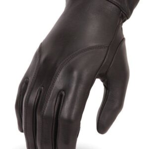 FMC Motorcycle Womens Cruiser Blk Leather Gel Palm Gloves Butter Soft Leather Blk (XL Regular)