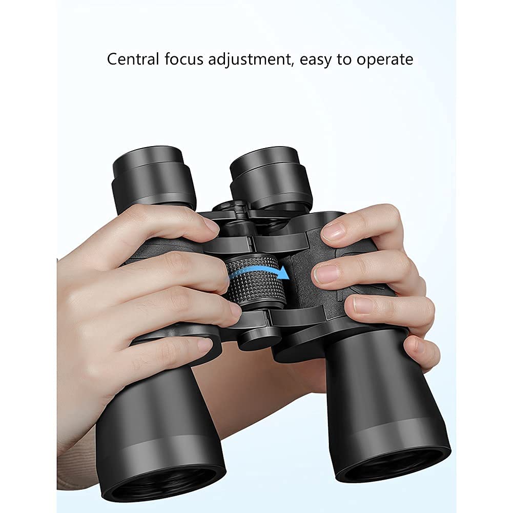 10x50 High Power Binoculars with Weak Light Vision Smartphone Adapter for Bird Watching Hunting BAK4 Prism FMC Lens Handheld Telescope