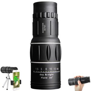 16x52 monocular-telescope high powered monocular with smartphone adapter tripod fmc lens & bak4 prism for bird watching travel camping hiking