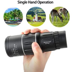 16x52 Monocular-Telescope High Powered Monocular with Smartphone Adapter Tripod FMC Lens & BAK4 Prism for Bird Watching Travel Camping Hiking