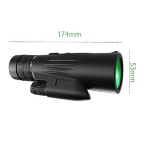 HD Zoom Monocular Telescope with Smartphone - High Power Monocular with Adapter Lightweight BAK-4 Prism & FMC Lens Monoculars for Bird Watching Hiking Travel