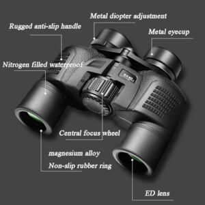 30X50 High Power HD Durable Professional Waterproof Binoculars - BAK4 Prism FMC Lens for Bird Watching Hunting Outdoor Concerts