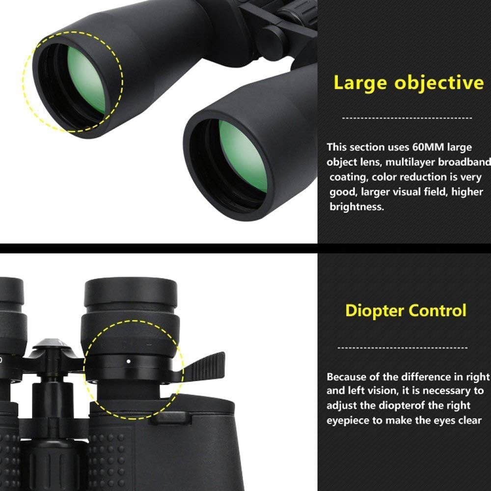 10-380x100 High Performance Binoculars with Clear and Durable BAK-4 Prism FMC Lens for Bird Watching, Travel, Hunting, Bird Watching Concerts,