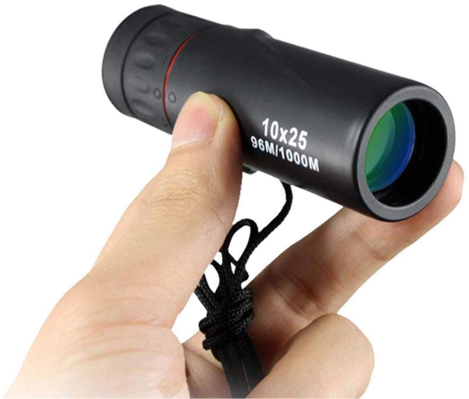 10x25 Portable Monocular Compact Mini BAK4 Prism FMC Lens Monocular with Smartphone Adapter for Adult Bird Watching, Outdoor Hunting, Travel, Sightseeing ADU