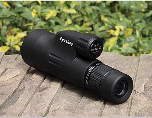 Portable Travel Telescope 10-30X50 Compact Monocular High Power Monoculars Scope for Adults Hd Waterproof Prism Fmc for Bird Watching Trips in Outdoor Concerts Astronomical Equi