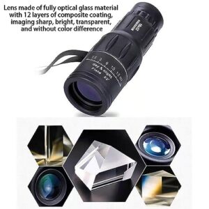 16x52 Monocular Telescope with BAK4 Prisms&FMC Lens, Waterproof Compact HD Monoculars with Smart Phone Adapter Tripod, for Adults Bird Watching Traveling Camping