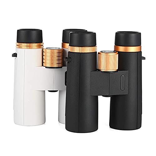 Binoculars 8x42 high-Power high-Definition Compact Birdwatching Hiking Life Waterproof BAK4 Prism FMC Lens Binoculars Low-Light Night Vision(White)