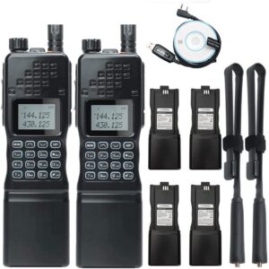 baofeng ar-152 military grade 10w long range walkie talkies ham radio for adults,two way radio with more rechargeable battery and 18.89’’ tactical antenna full baofeng accessories