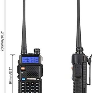 Baofeng UV-5R Ham Radio Handheld Dual Band Two Way Radios Long Range Walkie Talkies for Adults Rechargeable Amateur Portable VHF/UHF Military Radio with Earpiece for Survival Gear(5 Pack, Black)