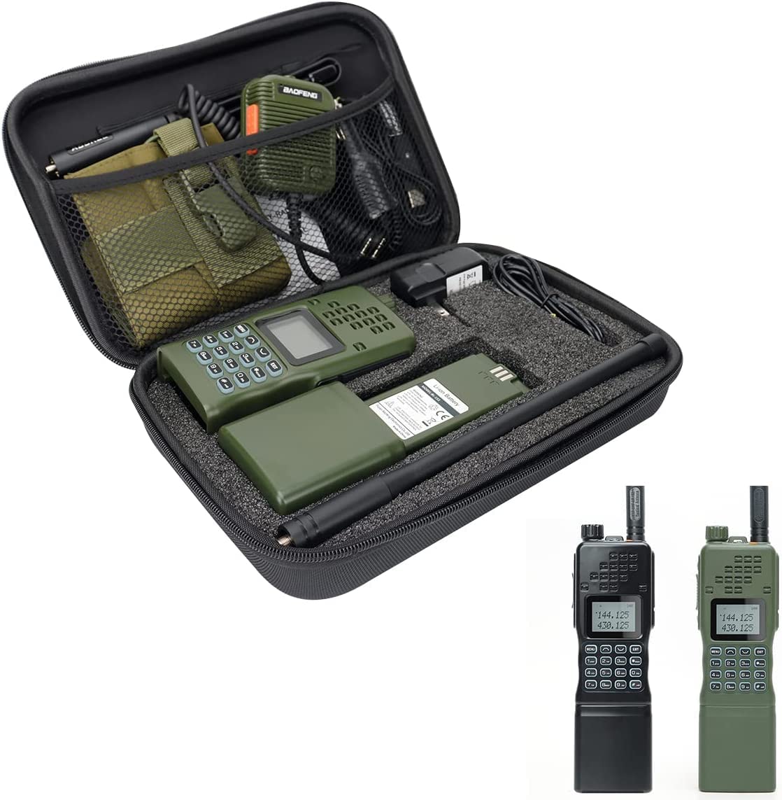 BAOFENG AR-152 10W Ham Radio Military Grade Dual Band Two-Way Radio UHF VHF Long Range Walkie Talkies with Carrying Case includes Full Kit