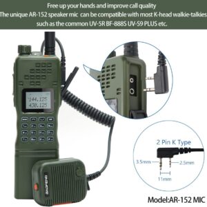 BAOFENG AR-152 10W Ham Radio Military Grade Dual Band Two-Way Radio UHF VHF Long Range Walkie Talkies with Carrying Case includes Full Kit