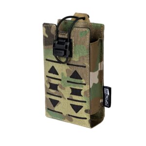 toptacpro tactical radio pouch molle radio holster compatible with 148/152 mpu5 baofeng radio case bag walkie talkies rifle mag with elastic cord 500d nylon (multi-camo)