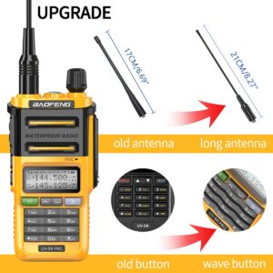 BAOFENG UV-9R PRO Dual Band Two-Way Radio Ham Radio Waterproof IP67 Transceiver Walkie Talkie Rechargeable 8W Ham Radio Upgraded Version of UV-5R with Type-C Charger Cable