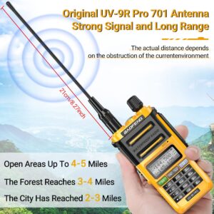 BAOFENG UV-9R PRO Dual Band Two-Way Radio Ham Radio Waterproof IP67 Transceiver Walkie Talkie Rechargeable 8W Ham Radio Upgraded Version of UV-5R with Type-C Charger Cable