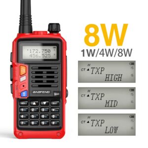 BaoFeng Ham Radios Long Range Handheld UV-S9 Plus 8W VHF UHF Dual Band High Power Two Way Radio Long Rang Walkie Talkie Rechargeable with 2200mAh Larger Battery USB Charger Cable