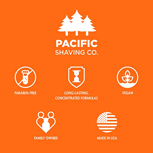 Pacific Shaving Company Caffeinated Shaving Cream - Shea Butter + Spearmint Antioxidant Shaving Cream with Caffeine - Clean Formula for a Hydrating, Redness Reducing + Irritation-Free Shave (7 Oz)