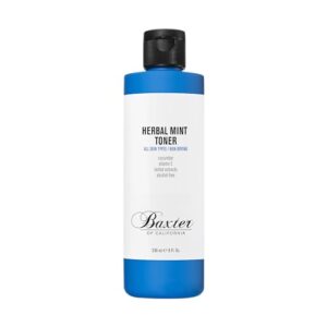 baxter of california herbal mint toner for men | all skin types | non-drying | paraben-free | 8 fl oz