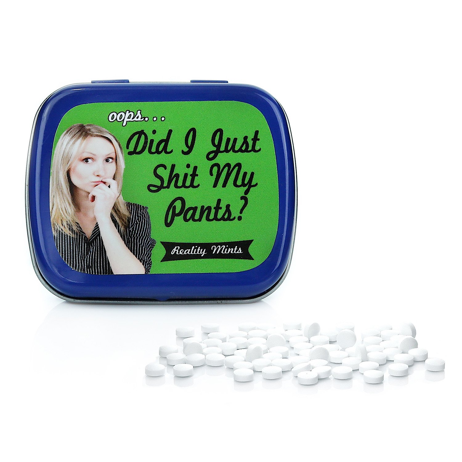 Did I Just Sht My Pants Mints - Public Shart Jokes, Novelty Candy for Men, Women, Teens - Peppermint Breath Fresheners, Sugar-Free, Made in the USA, 3 oz