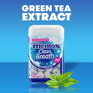 Mentos Clean Breath Sugarfree Hard Mint, 150pc, Intense Peppermint (Pack of 4 Bottles)