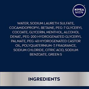 NIVEA Men Energy 3-in-1 Body Wash - Shower, Shampoo and Refresh With Invigorating Mint Extract - 16.9 fl. oz. bottle