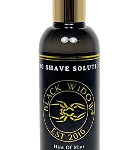 Black Widow Pro Shave Solution - Shave Spray Lotion, No Mess, Superior Shaving Experience, Slick Shaving Lotion, Helps Reduce Skin Irritation, Hydrates Skin While Shaving, Hint Of Mint