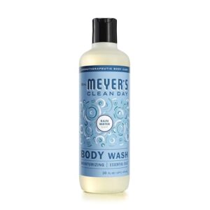 mrs. meyer's clean day moisturizing body wash for women and men, biodegradable shower gel formula made with essential oils, rain water, 16 oz