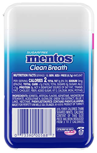 Mentos Peppermint Mint, 150Count