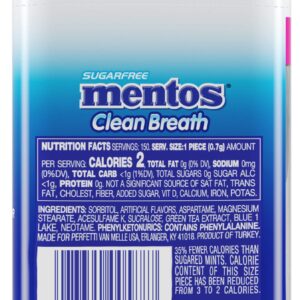 Mentos Peppermint Mint, 150Count