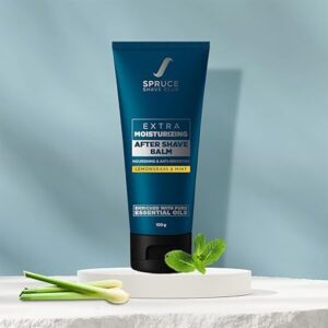 natural after shave balm for men | extra moisturizing | lemongrass & mint | 100g