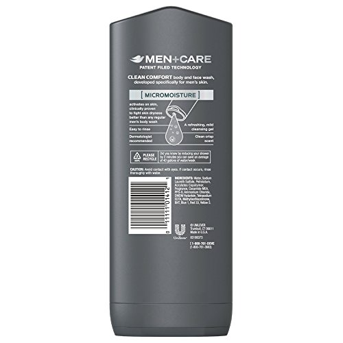 Dove Men + Care Body & Face Wash, Clean Comfort 13.50 oz (Pack of 2)