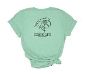 macaw bird is life. bird graphic tee. perfect for bird lover. bird shirt for women or men. macaw bird. (xxl, heather mint)