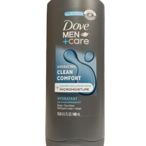 Dove Men Care Body & Face Wash, Clean Comfort - 13.5 Fl Oz / 400 mL X 6 Pack Case, Made in Germany