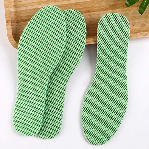 3 Pairs Mint Deodorant Insoles Health Light Weight Shoes Pad Absorb-Sweat Breathable Mesh Cloth Sports Insert Men Women (Size : 43) (40)