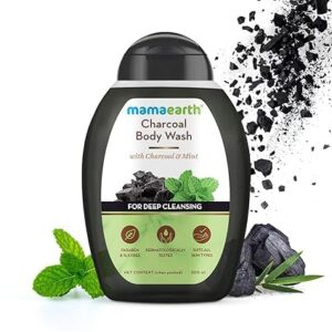 Charcoal Body Wash With Charcoal & Mint for Deep Cleansing, Shower Gel For Men 300 ml