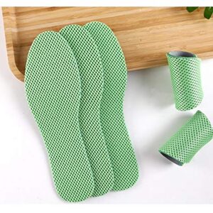 3 Pairs Mint Deodorant Insoles Health Light Weight Shoes Pad Absorb-Sweat Breathable Mesh Cloth Sports Insert Men Women (Size : 43) (36)