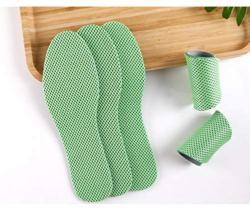 3 Pairs Mint Deodorant Insoles Health Light Weight Shoes Pad Absorb-Sweat Breathable Mesh Cloth Sports Insert Men Women (Size : 43) (36)