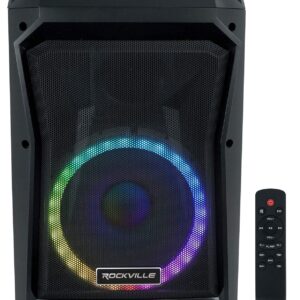 Rockville RockNGo 800 10" Portable Wireless Bluetooth Speaker w/LED/Wheels/Loud!, Black