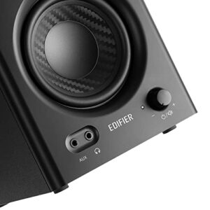 Edifier MR4 Powered Studio Monitor Speakers, 4" Active Near-field Monitor Speaker - Black (Pair)