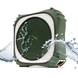 ECOXGEAR EcoEdge Pro Bluetooth Speakers - Large Bass Enhancing Passive Woofer, Waterproof Speaker w/LED Party Lights, 20+ Hours Playtime Portable Speaker, Siri and Google Voice Assistant Activated