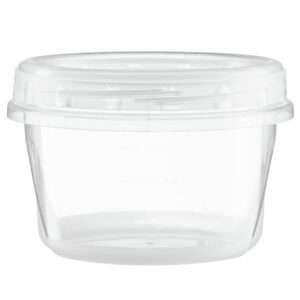 Elegant Disposables (16 Ounce 20 Pack) Clear Twist cap ContainersWith Screw on Lids Twist Top Food Storage Freezer Containers