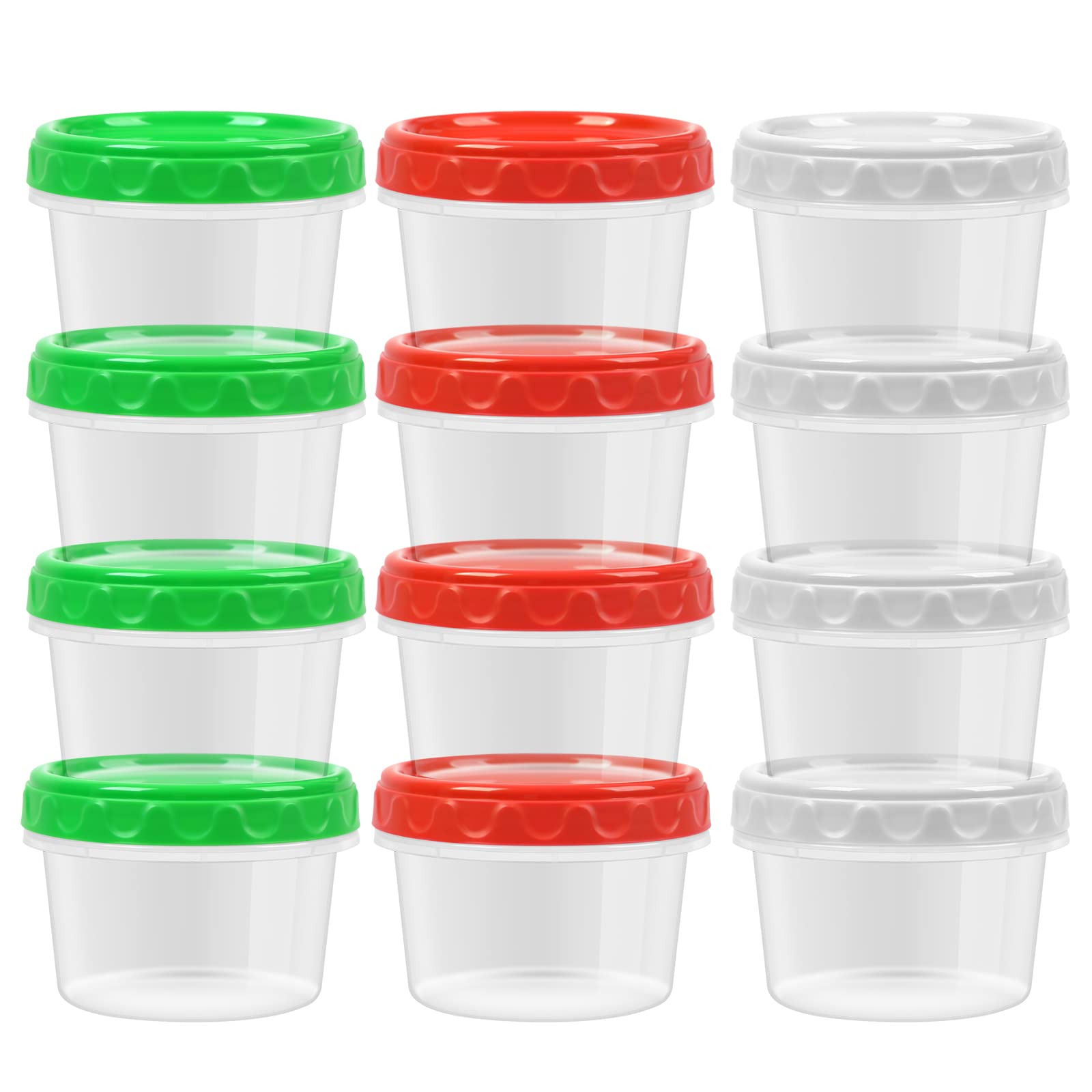 EONJOE 8 oz Plastic Containers with Lids 12-pack Food Storage Container 1 Cup Meal Prep Bowls Airtight Stackable Dishwasher Freezer Safe