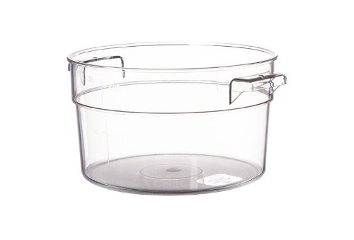 Thunder Group Polycarbonate Round Food Storage Container, 2-Quart, Clear