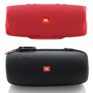 jbl charge 4 red bluetooth speaker with jbl authentic carrying case