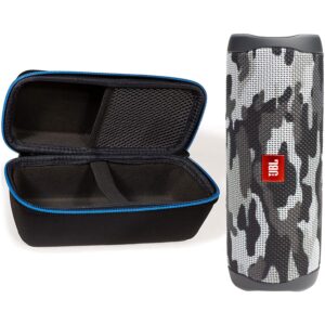 JBL Flip 5 Waterproof Portable Wireless Bluetooth Speaker Bundle with divvi! Protective Hardshell Case - Black Camo